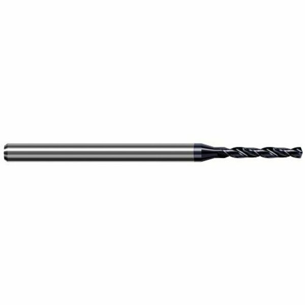 Harvey Tool 2.8mm Drill dia. x 0.7600 in. Carbide HP Drill for Prehardened Steels, 2 Flutes, AlTiN Coated GKT1100-C3